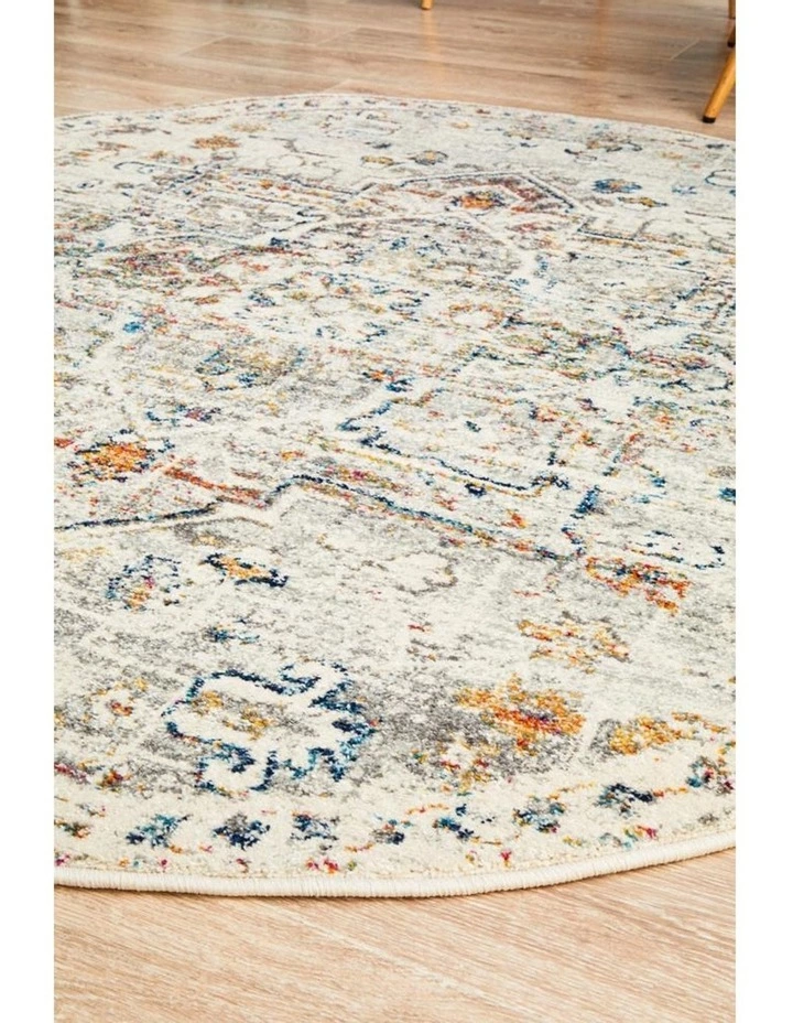 Rug Culture Century 911 Silver Round Rug 2 Rug Culture Century 911 Silver Round Rug - Image 2