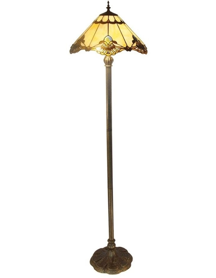 G&G Bro Benita Leadlight Tiffany Floor Lamp - Beige 1 G&G Bro Benita Leadlight Tiffany Floor Lamp - Beige