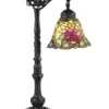 G&G Bro Camellia Edwardian Tiffany Table Lamp
