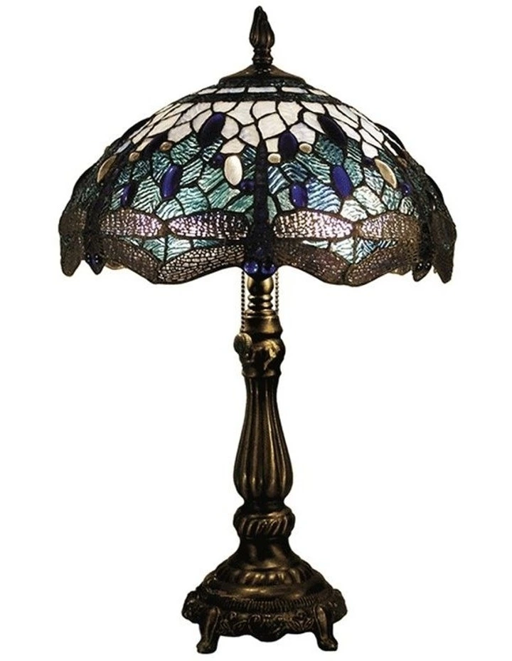 G&G Bro Blue Dragonfly Leadlight Tiffany Table Lamp 1 G&G Bro Blue Dragonfly Leadlight Tiffany Table Lamp