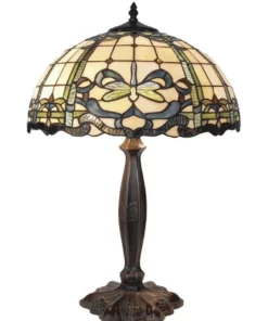 G&G Bro Aurora Tiffany Table Lamp Large