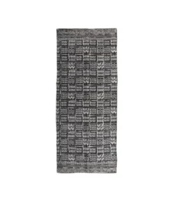 Collective Sol Mudcloth Tribal Runner Charcoal