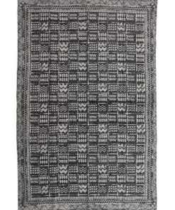 Collective Sol Mudcloth Tribal Rug Charcoal