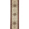 Rug Culture Sydney Collection Medallion Rug Ivory with Red Border
