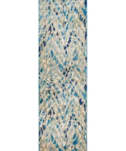 Rug Culture Dreamscape Ropes Modern Blue Runner Rug