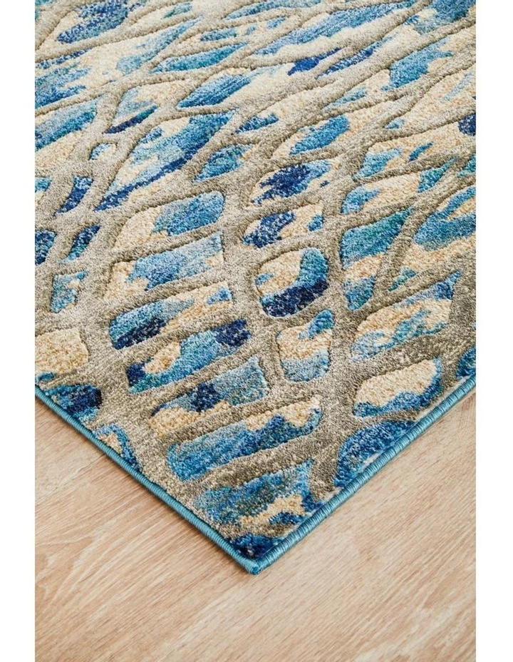 Rug Culture Dreamscape Ropes Modern Blue Runner Rug 2 Rug Culture Dreamscape Ropes Modern Blue Runner Rug - Image 2