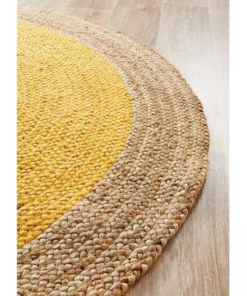 Rug Culture Atrium Polo Round Yellow -Home Decor Shop 797877820 3 720x928