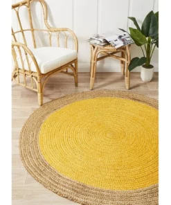 Rug Culture Atrium Polo Round Yellow -Home Decor Shop 797877820 6 720x928