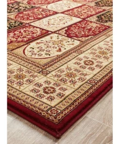 Rug Culture Sydney Collection Traditional Panel Pattern Rug Burgundy -Home Decor Shop 797878270 3 720x928