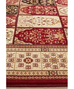 Rug Culture Sydney Collection Traditional Panel Pattern Rug Burgundy -Home Decor Shop 797878270 5 720x928