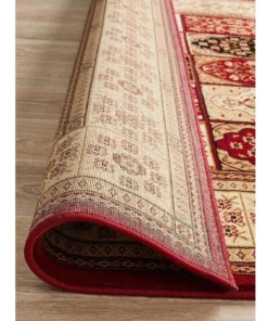 Rug Culture Sydney Collection Traditional Panel Pattern Rug Burgundy -Home Decor Shop 797878270 7 720x928