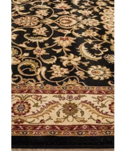 Rug Culture Sydney Collection Medallion Rug Black with Ivory Border -Home Decor Shop 797879260 5 720x928