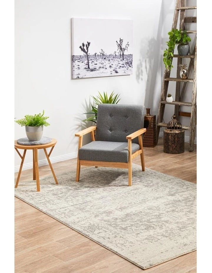 Rug Culture Evoke Dream White Silver Transitional Rug 5 Rug Culture Evoke Dream White Silver Transitional Rug - Image 5