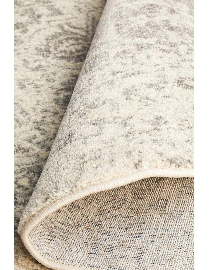 Rug Culture Evoke Dream White Silver Transitional Round Rug 6 Rug Culture Evoke Dream White Silver Transitional Round Rug - Image 6