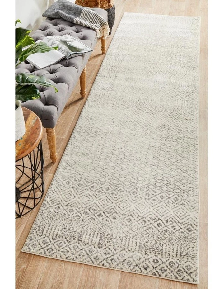 Rug Culture Evoke Diamond Grey Transitional Runner Rug 7 Rug Culture Evoke Diamond Grey Transitional Runner Rug - Image 7
