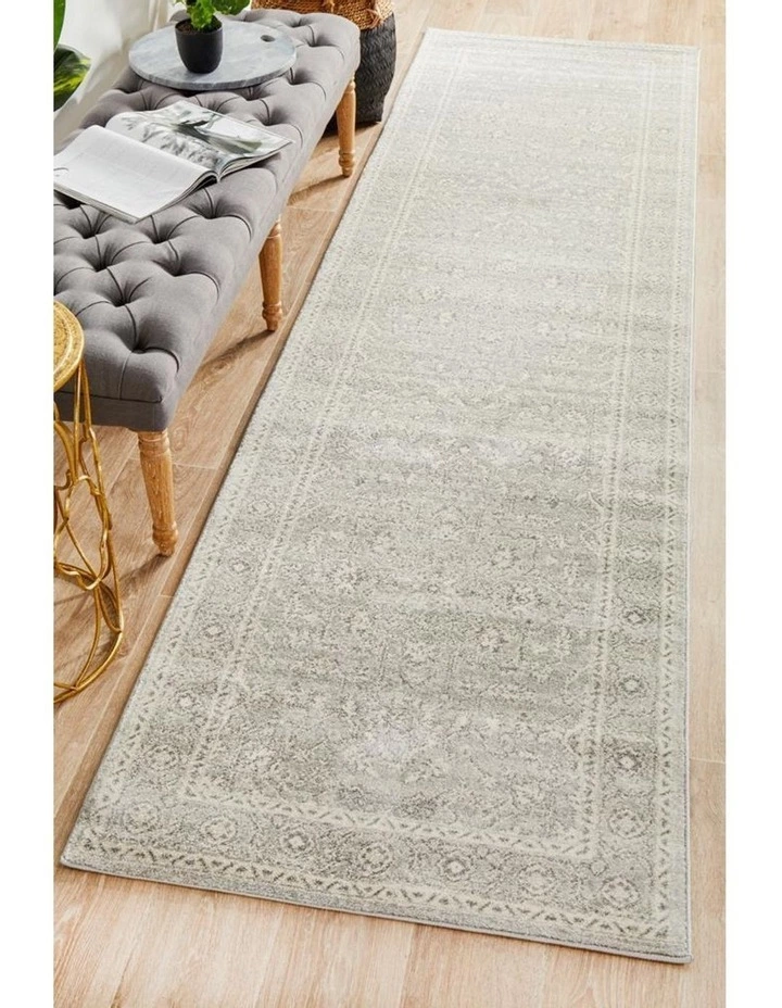Rug Culture Evoke Silver Flower Transitional Runner Rug 7 Rug Culture Evoke Silver Flower Transitional Runner Rug - Image 7