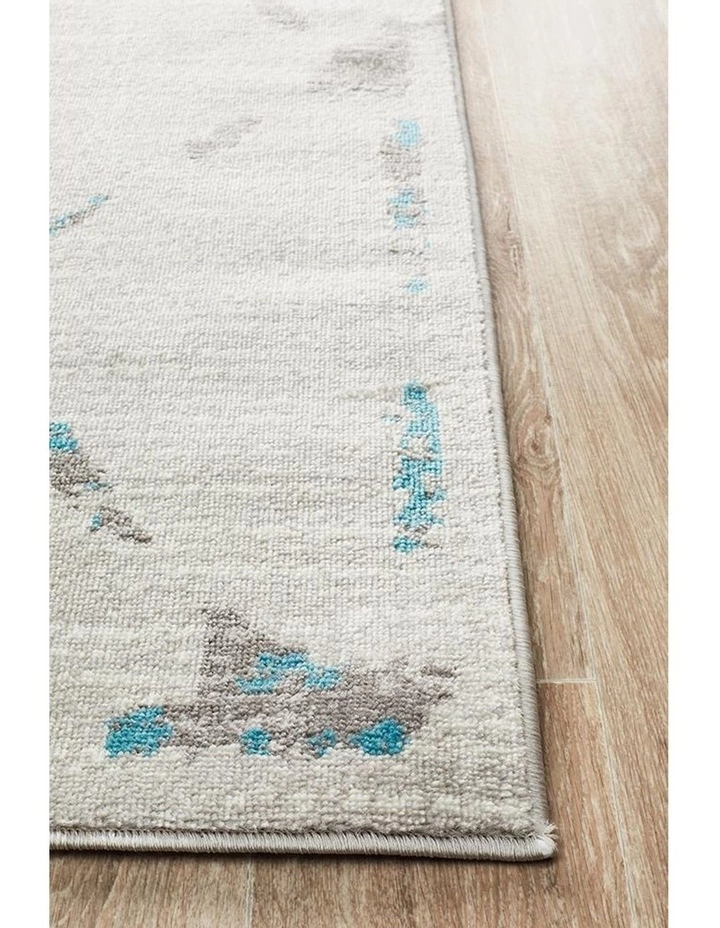 Rug Culture Kendall Contemporary Diamond Rug Grey Blue 3 Rug Culture Kendall Contemporary Diamond Rug Grey Blue - Image 3