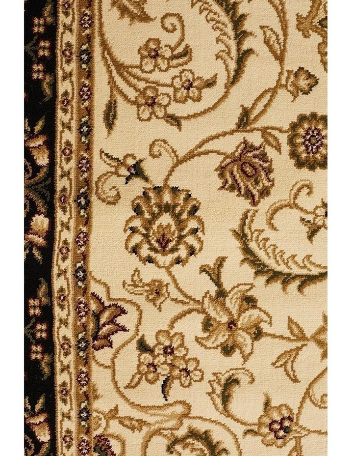 Rug Culture Sydney Collection Medallion Rug Ivory with Black Border 6 Rug Culture Sydney Collection Medallion Rug Ivory with Black Border - Image 6