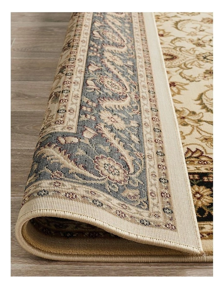 Rug Culture Sydney Collection Medallion Rug Ivory with Black Border 7 Rug Culture Sydney Collection Medallion Rug Ivory with Black Border - Image 7