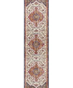 Rug Culture Babylon 205 White Runner Rug