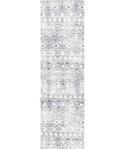 Rug Culture Oasis Ismail White Blue Rustic Rug