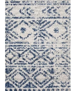 Rug Culture Oasis Ismail White Blue Rustic Rug -Home Decor Shop 797885200 5 720x928