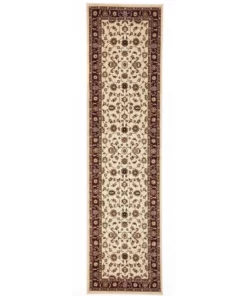 Rug Culture Sydney Collection Classic Rug Ivory with Red Border