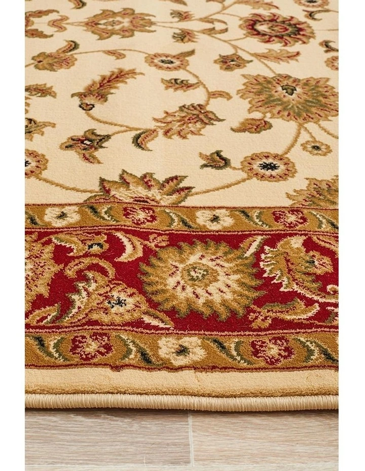 Rug Culture Sydney Collection Classic Rug Ivory with Red Border 7 Rug Culture Sydney Collection Classic Rug Ivory with Red Border - Image 7