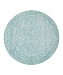 Rug Culture Evoke Depth Blue Transitional Round Rug