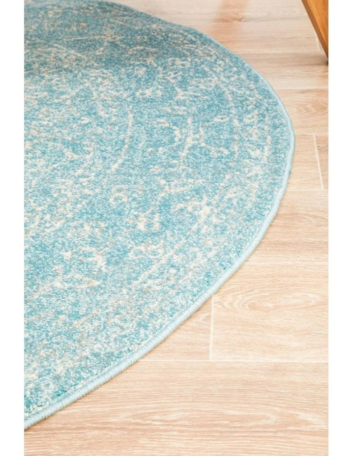 Rug Culture Evoke Depth Blue Transitional Round Rug 3 Rug Culture Evoke Depth Blue Transitional Round Rug - Image 3