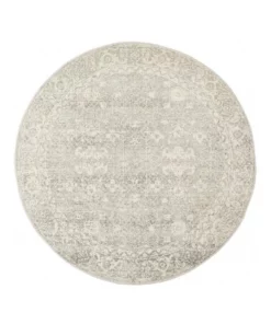Rug Culture Evoke Shine Silver Transitional Round Rug