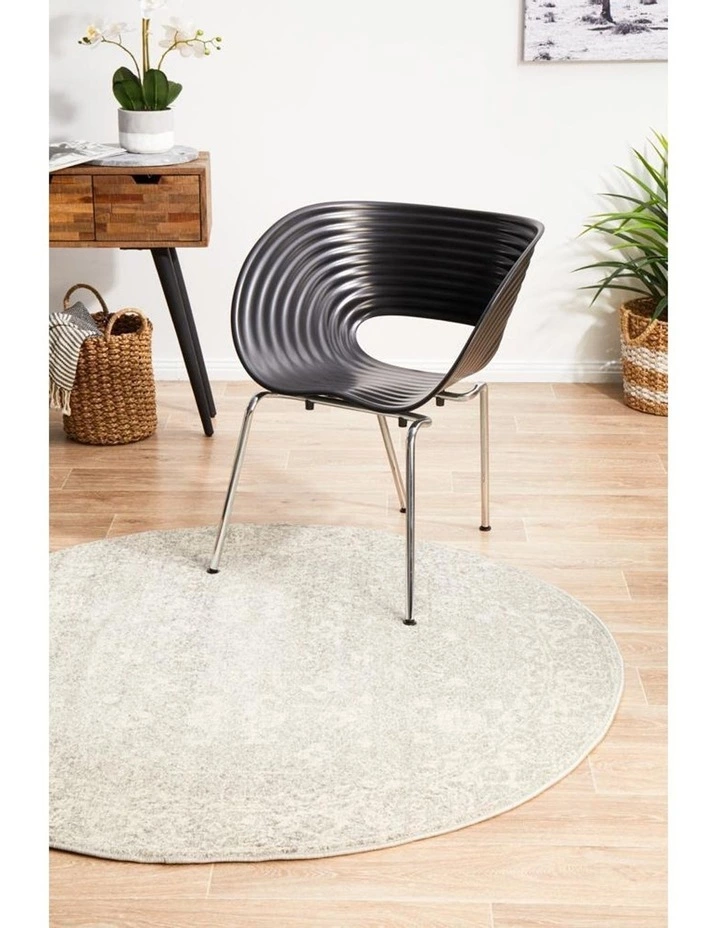 Rug Culture Evoke Shine Silver Transitional Round Rug 7 Rug Culture Evoke Shine Silver Transitional Round Rug - Image 7
