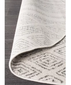 Rug Culture Oasis Salma White And Grey Tribal Round Rug -Home Decor Shop 797934520 4 720x928