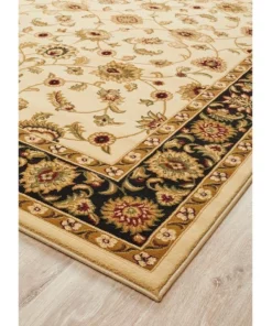 Rug Culture Sydney Collection Classic Rug Ivory with Black Border -Home Decor Shop 797935330 5 720x928