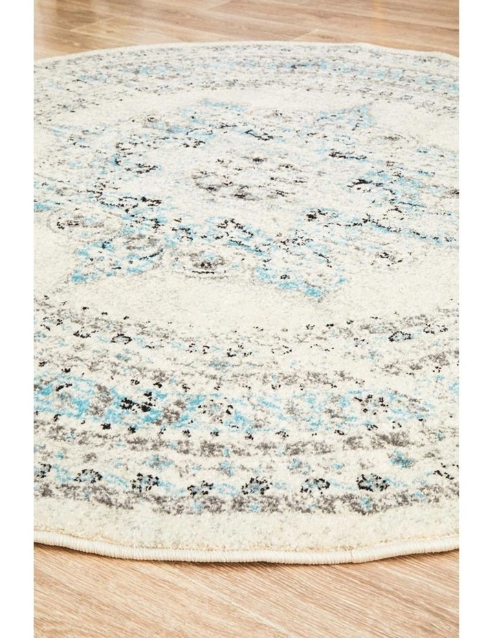 Rug Culture Century 922 White Round Rug 2 Rug Culture Century 922 White Round Rug - Image 2