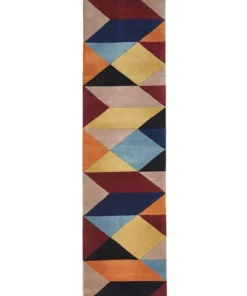 Rug Culture Matrix Pure Wool 904 Sunset Runner Rug