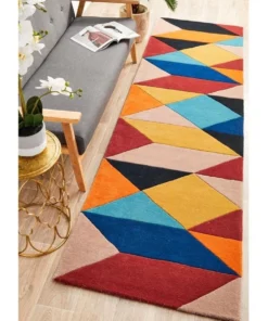 Rug Culture Matrix Pure Wool 904 Sunset Runner Rug -Home Decor Shop 797938030 3 720x928