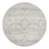 Rug Culture Mirage Gwyneth Stunning Transitional Silver Round Rug