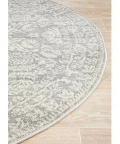 Rug Culture Mirage Gwyneth Stunning Transitional Silver Round Rug -Home Decor Shop 797938120 3 720x928