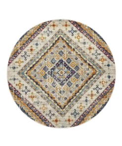 Rug Culture Babylon 203 White Round Rug