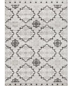 Rug Culture Norah Modern Rug Black White Silver