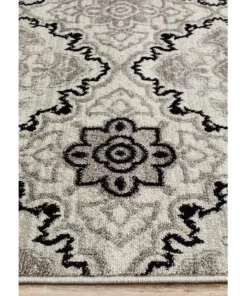 Rug Culture Norah Modern Rug Black White Silver -Home Decor Shop 797938750 4 720x928