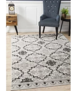 Rug Culture Norah Modern Rug Black White Silver -Home Decor Shop 797938750 6 720x928