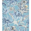 Rug Culture Copacabana Whimsical Blue Floral Indoor Outdoor Rug