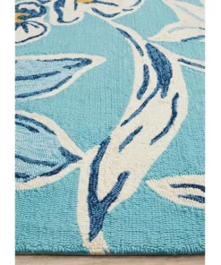 Rug Culture Copacabana Whimsical Blue Floral Indoor Outdoor Rug 9 Rug Culture Copacabana Whimsical Blue Floral Indoor Outdoor Rug -Home Decor Shop 797939020 4 720x928