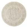 Rug Culture Evoke Silver Flower Transitional Round Rug