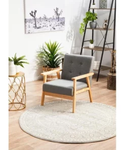 Rug Culture Evoke Silver Flower Transitional Round Rug 11 Rug Culture Evoke Silver Flower Transitional Round Rug -Home Decor Shop 797939650 7 720x928