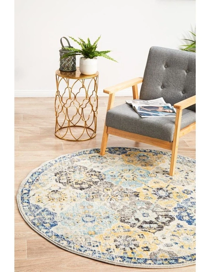 Rug Culture Evoke Poppy Multi Transitional Round Rug 5 Rug Culture Evoke Poppy Multi Transitional Round Rug - Image 5