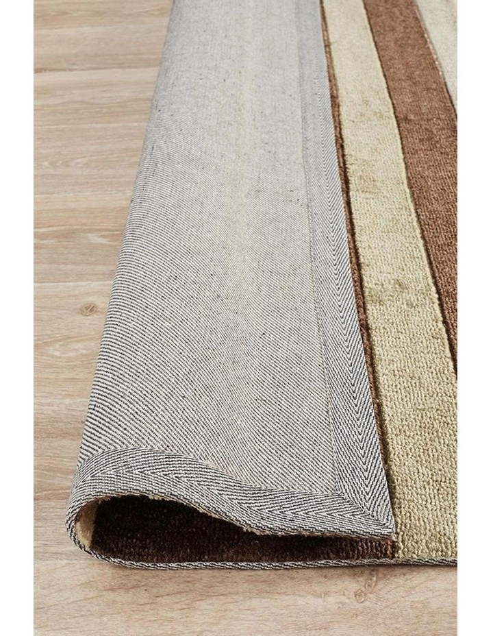 Rug Culture City Stylish Stripe Rug Brown Beige 5 Rug Culture City Stylish Stripe Rug Brown Beige - Image 5