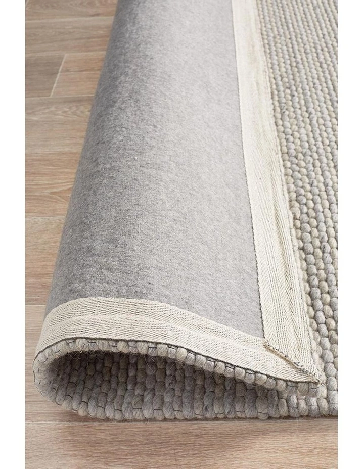 Rug Culture Studio Oskar Felted Wool Striped Rug Grey 6 Rug Culture Studio Oskar Felted Wool Striped Rug Grey - Image 6